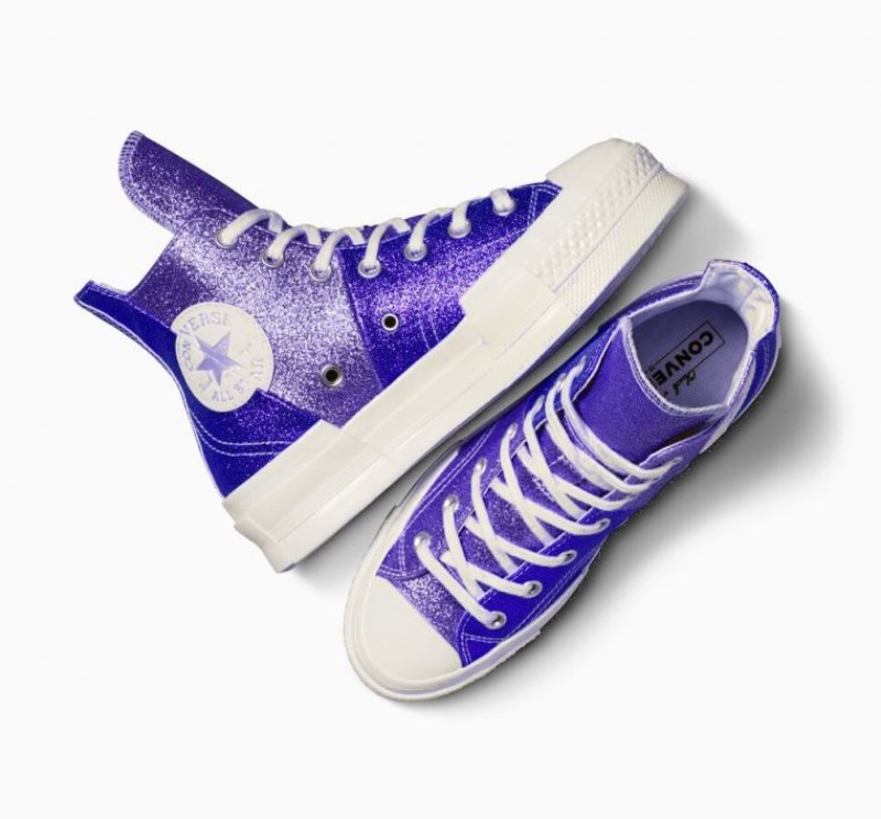 Férfi Converse Chuck 70 Plus Glitter Magasszárú Tornacipő Kék | HUNGARY DFH5EV