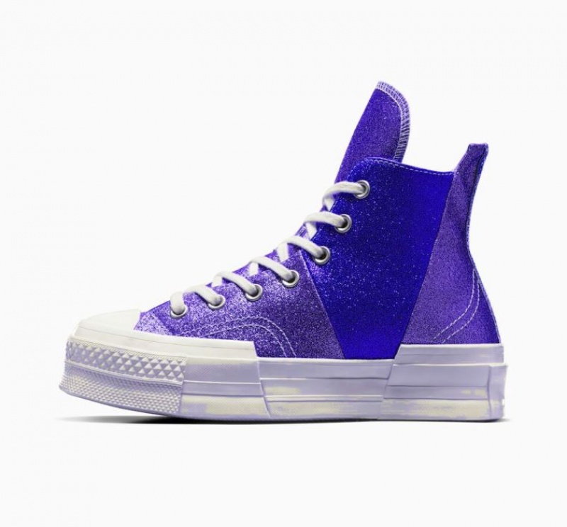 Férfi Converse Chuck 70 Plus Glitter Magasszárú Tornacipő Kék | HUNGARY DFH5EV