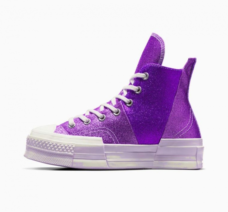 Férfi Converse Chuck 70 Plus Glitter Magasszárú Tornacipő Lila | HUNGARY PMQ6NL