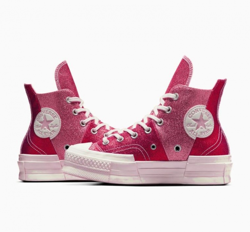 Férfi Converse Chuck 70 Plus Glitter Magasszárú Tornacipő Piros | HUNGARY NLQ8TH