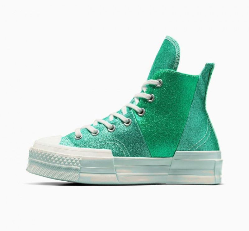 Férfi Converse Chuck 70 Plus Glitter Magasszárú Tornacipő Türkiz | HUNGARY RKX7SO