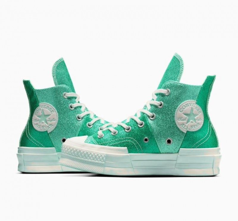 Férfi Converse Chuck 70 Plus Glitter Magasszárú Tornacipő Türkiz | HUNGARY RKX7SO