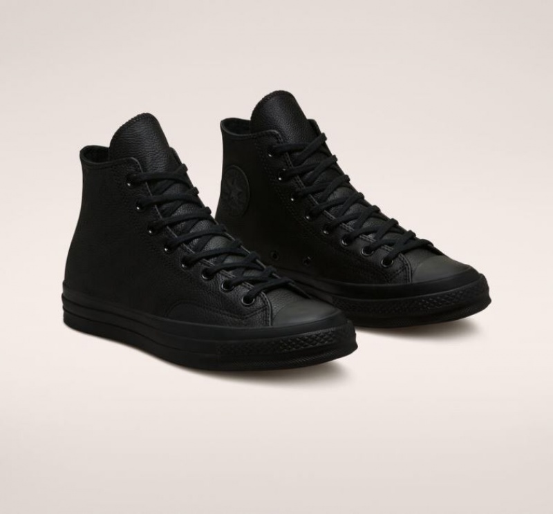 Férfi Converse Chuck 70 Tonal Leather Magasszárú Tornacipő Fekete | HUNGARY YFQ4ZD