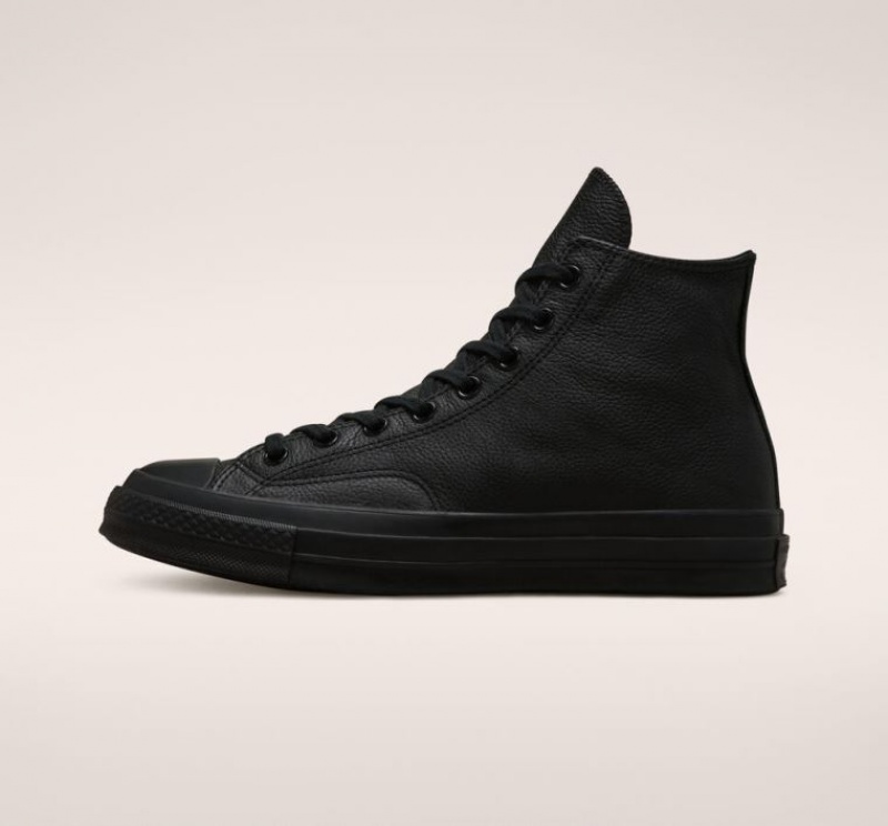 Férfi Converse Chuck 70 Tonal Leather Magasszárú Tornacipő Fekete | HUNGARY YFQ4ZD