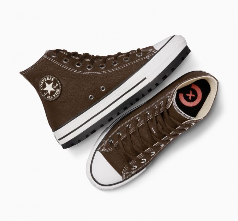 Férfi Converse Chuck Taylor All Star City Trek Magasszárú Tornacipő Csokoládé | HUNGARY EMI0QY