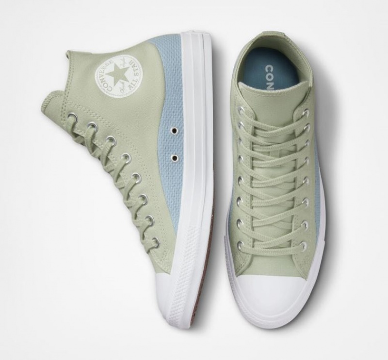 Férfi Converse Chuck Taylor All Star Craft Mix Magasszárú Tornacipő Menta | HUNGARY BHF4SP