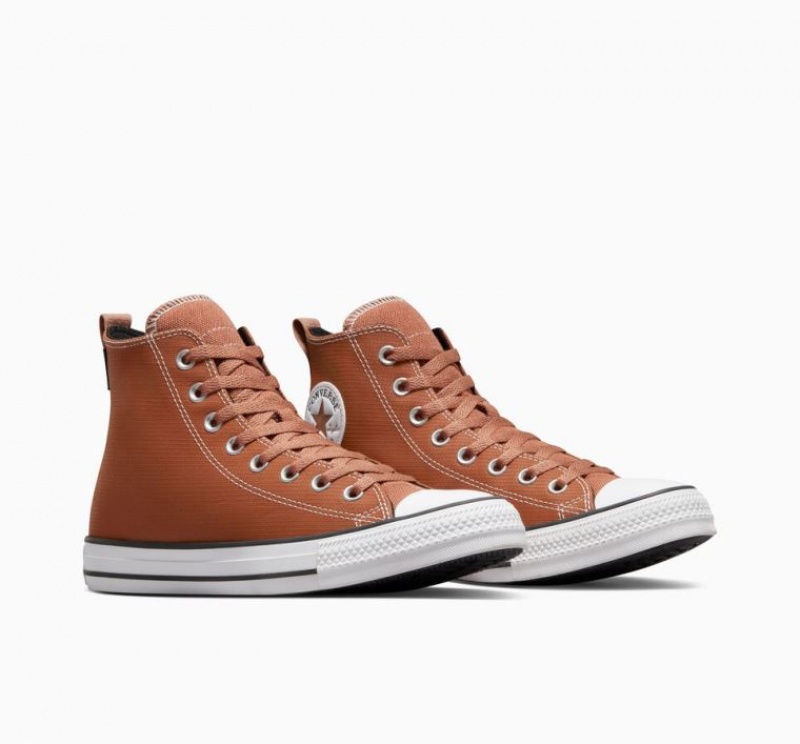 Férfi Converse Chuck Taylor All Star Leather Magasszárú Tornacipő Barna | HUNGARY ZQF8SR