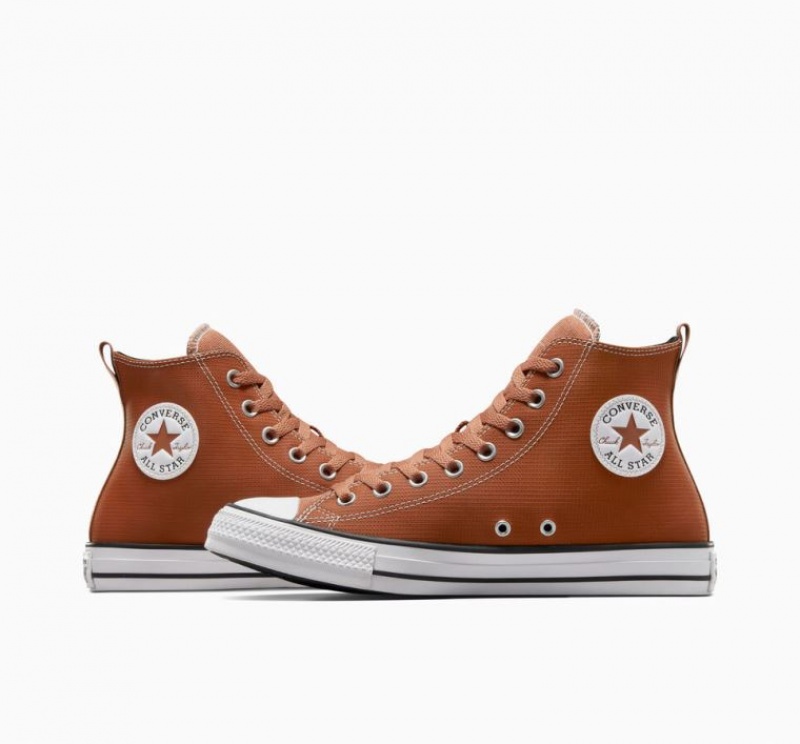 Férfi Converse Chuck Taylor All Star Leather Magasszárú Tornacipő Barna | HUNGARY ZQF8SR