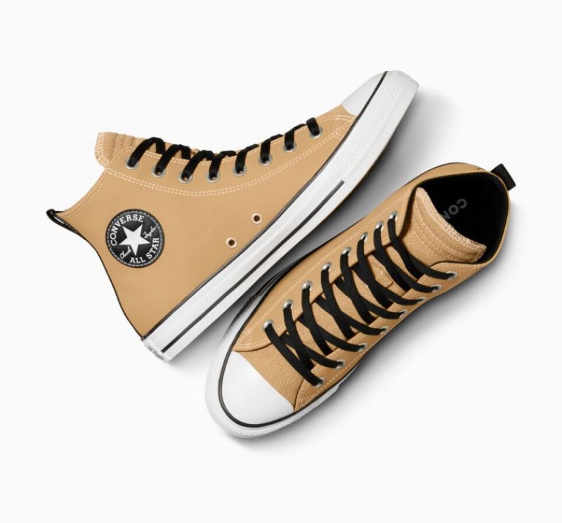 Férfi Converse Chuck Taylor All Star Leather Magasszárú Tornacipő Világos Barna | HUNGARY CEV7FW