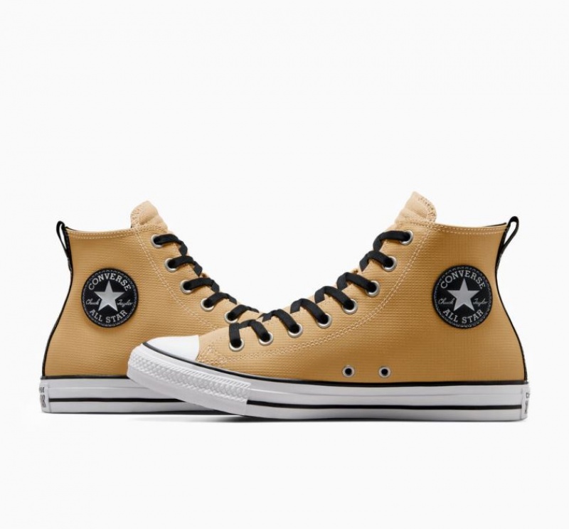 Férfi Converse Chuck Taylor All Star Leather Magasszárú Tornacipő Világos Barna | HUNGARY CEV7FW