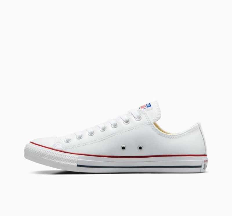 Férfi Converse Chuck Taylor All Star Leather Rövidszárú Tornacipő Fehér | HUNGARY KBF8VR