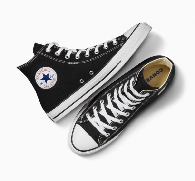 Férfi Converse Chuck Taylor All Star Magasszárú Tornacipő Fekete | HUNGARY ZTP1QK