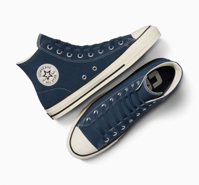 Férfi Converse Chuck Taylor All Star Pro Suede Deszkás Cipő Sötétkék | HUNGARY LHM0GU