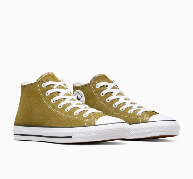 Férfi Converse Chuck Taylor All Star Pro Suede Deszkás Cipő Olivazöld | HUNGARY DJQ0CR