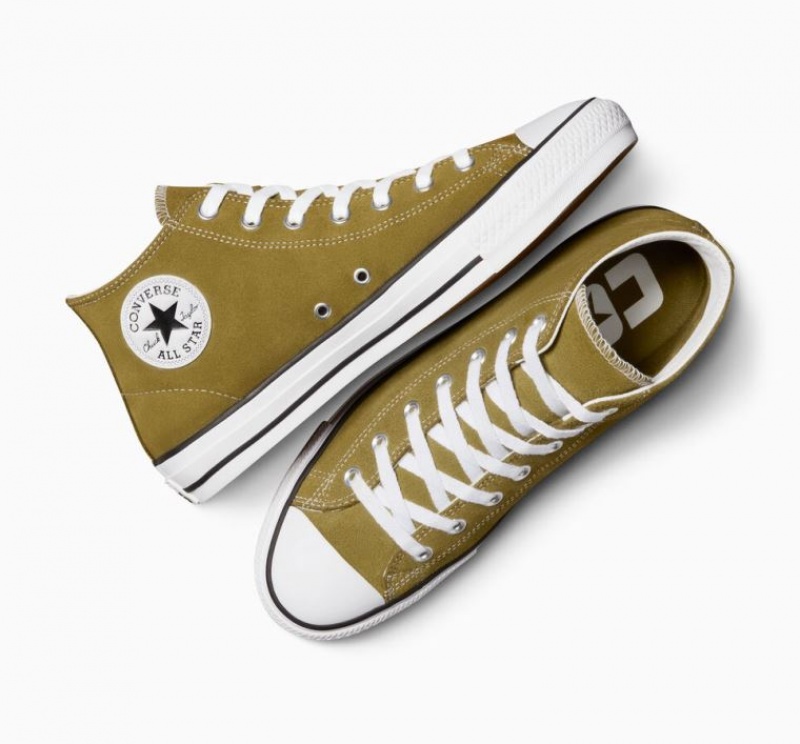 Férfi Converse Chuck Taylor All Star Pro Suede Deszkás Cipő Olivazöld | HUNGARY DJQ0CR