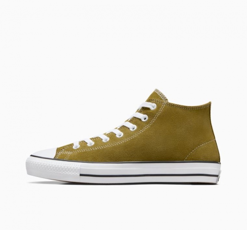 Férfi Converse Chuck Taylor All Star Pro Suede Deszkás Cipő Olivazöld | HUNGARY DJQ0CR