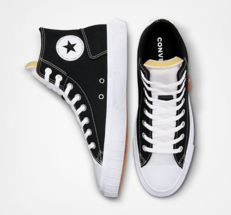 Férfi Converse Chuck Taylor Alt Star Canvas Magasszárú Tornacipő Fekete | HUNGARY TBH3DM