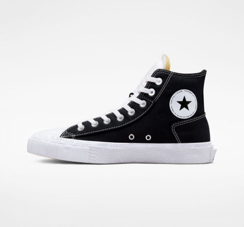 Férfi Converse Chuck Taylor Alt Star Canvas Magasszárú Tornacipő Fekete | HUNGARY TBH3DM