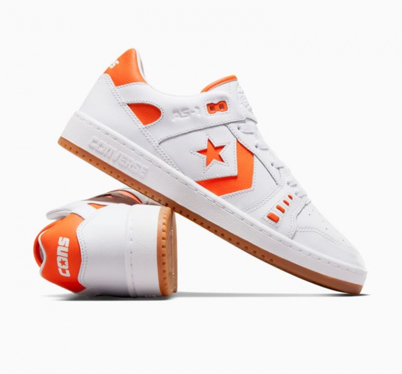 Férfi Converse Cons AS-1 Pro Deszkás Cipő Fehér Narancssárga | HUNGARY SQD5JF