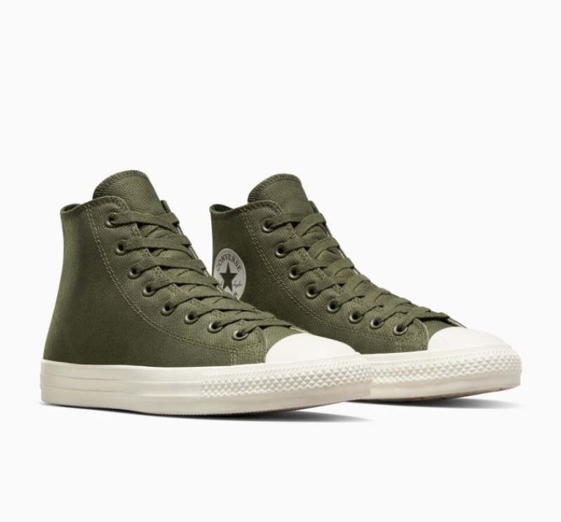 Férfi Converse Cons Chuck Taylor All Star Pro Herringbone Deszkás Cipő Olivazöld | HUNGARY WNX9AD