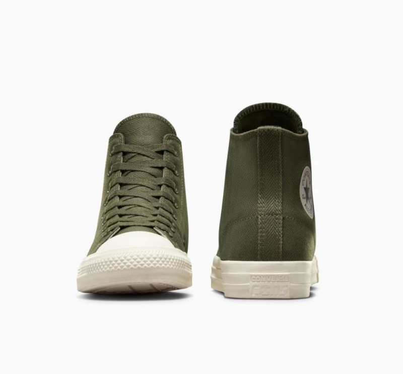 Férfi Converse Cons Chuck Taylor All Star Pro Herringbone Deszkás Cipő Olivazöld | HUNGARY WNX9AD