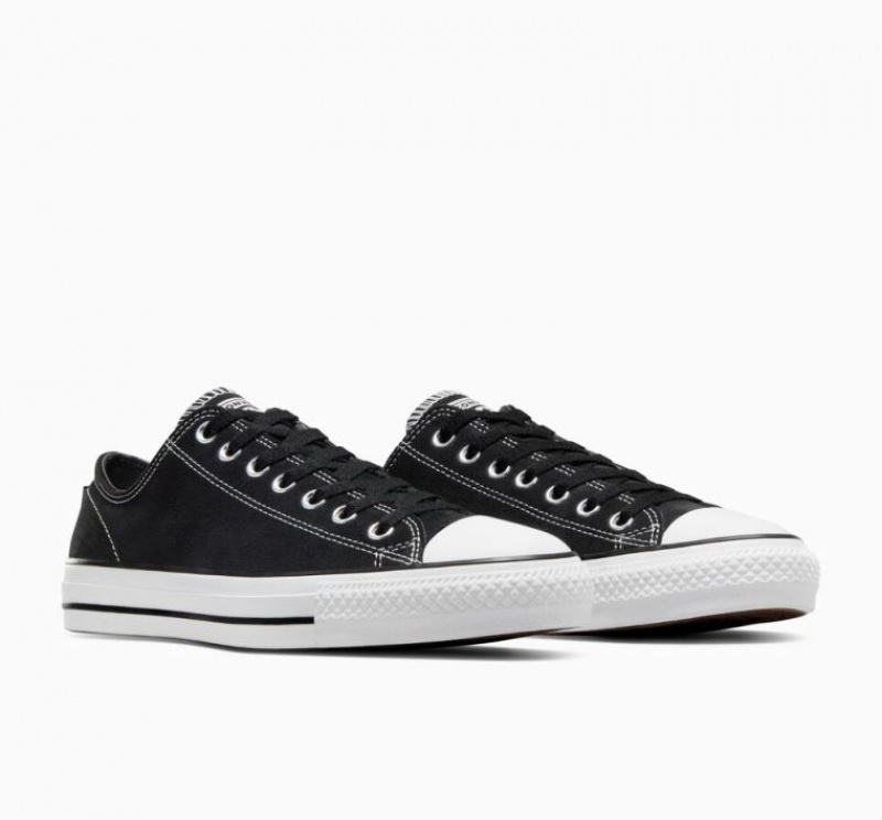 Férfi Converse Cons Chuck Taylor All Star Pro Suede Deszkás Cipő Fekete | HUNGARY RBZ2NV