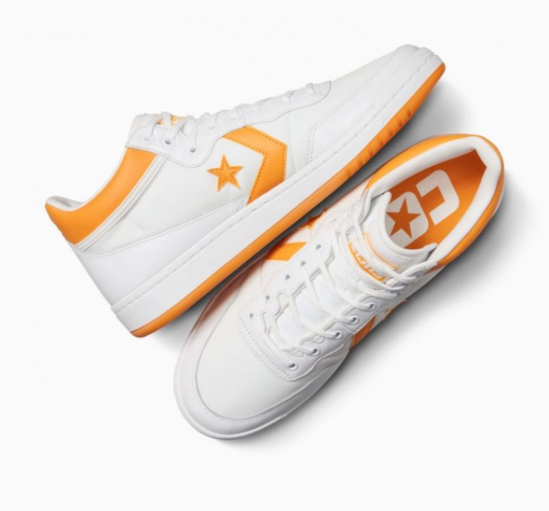 Férfi Converse Cons Fastbreak Pro Leather Deszkás Cipő Fehér Világos Sárga | HUNGARY NYZ0FS