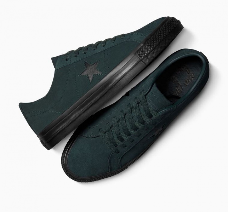 Férfi Converse One Star Pro Deszkás Cipő Sötétzöld | HUNGARY EXD3WL