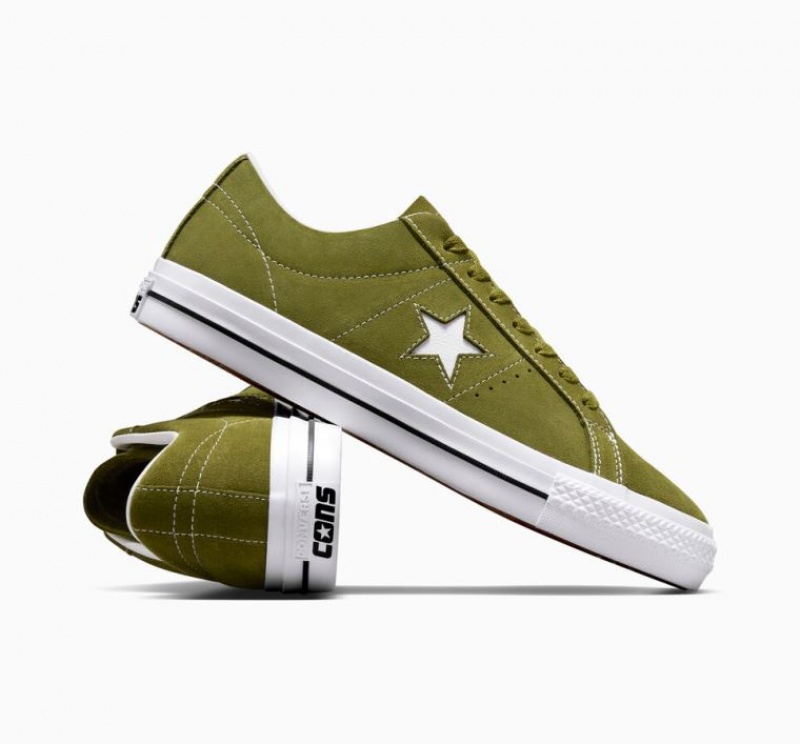 Férfi Converse One Star Pro Deszkás Cipő Zöld | HUNGARY AOV7UK