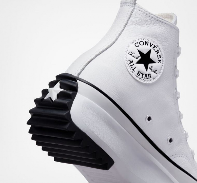 Férfi Converse Run Star Hike Foundational Leather Platform Cipő Fehér | HUNGARY EXQ3KC