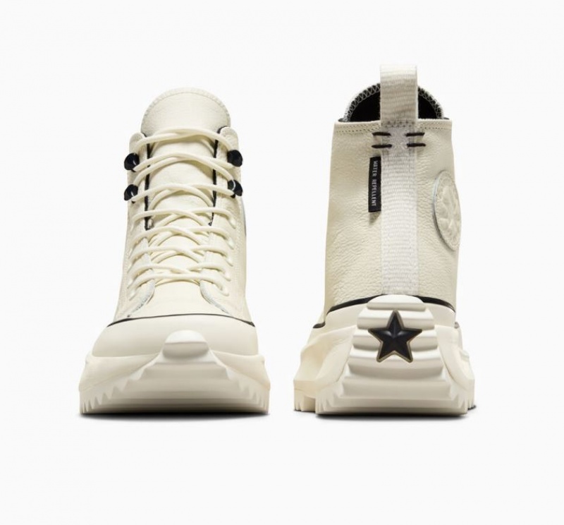 Férfi Converse Run Star Hike Leather Platform Cipő Fehér | HUNGARY WJZ9CQ