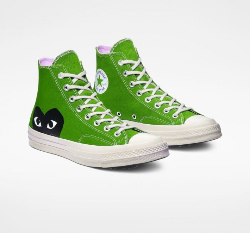 Férfi Converse X Comme Des Garçons Play Chuck 70 Magasszárú Tornacipő Zöld | HUNGARY HIX0EQ