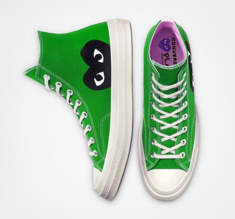 Férfi Converse X Comme Des Garçons Play Chuck 70 Magasszárú Tornacipő Zöld | HUNGARY YPB5VU