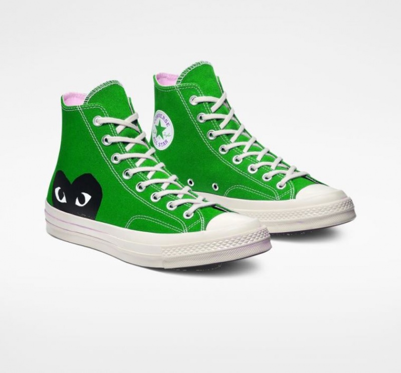 Férfi Converse X Comme Des Garçons Play Chuck 70 Magasszárú Tornacipő Zöld | HUNGARY YPB5VU