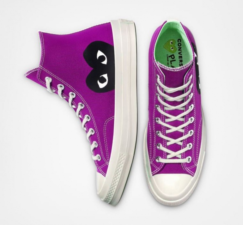 Férfi Converse X Comme Des Garçons Play Chuck 70 Magasszárú Tornacipő Lila | HUNGARY OSC7GK