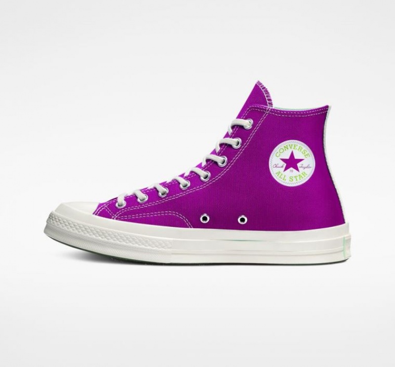 Férfi Converse X Comme Des Garçons Play Chuck 70 Magasszárú Tornacipő Lila | HUNGARY OSC7GK