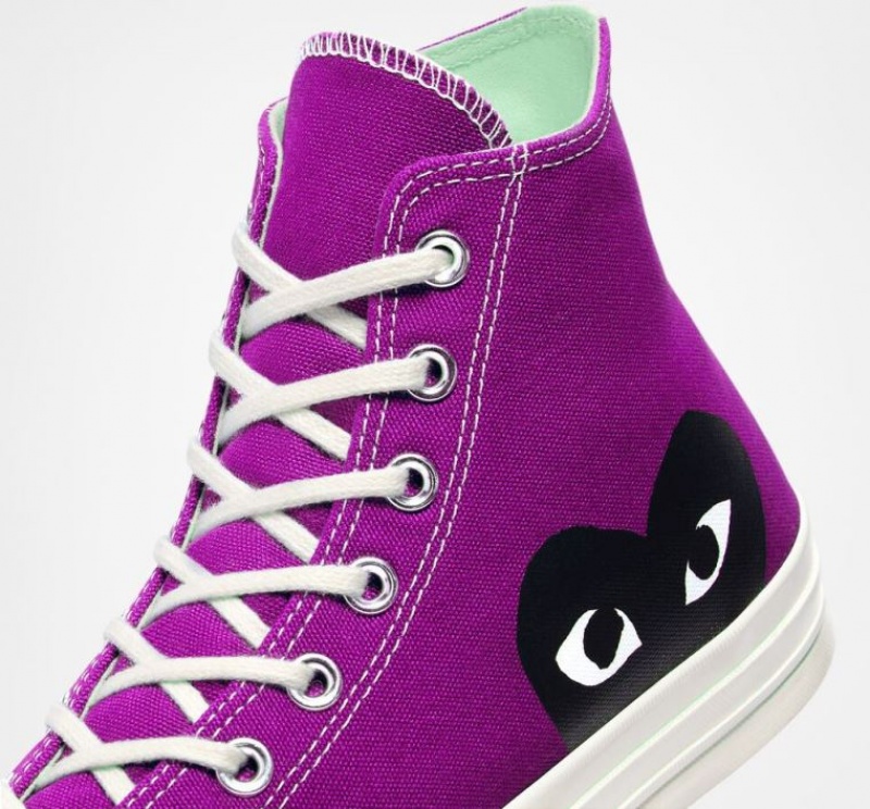 Férfi Converse X Comme Des Garçons Play Chuck 70 Magasszárú Tornacipő Lila | HUNGARY OSC7GK