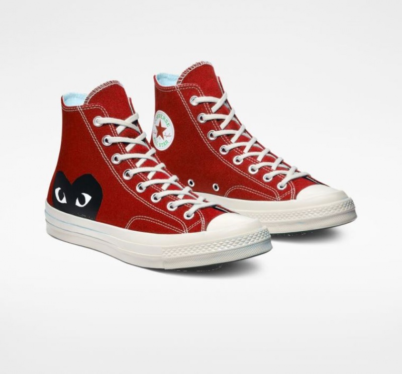 Férfi Converse X Comme Des Garçons Play Chuck 70 Magasszárú Tornacipő Piros | HUNGARY WBJ1LF