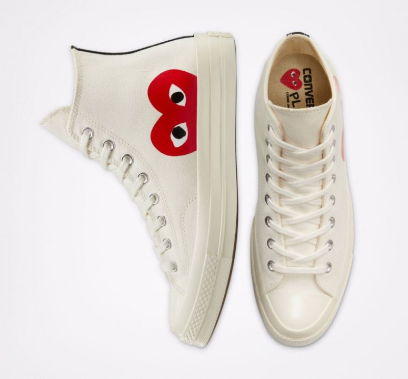 Férfi Converse X Comme Des Garçons Play Chuck 70 Magasszárú Tornacipő Fehér | HUNGARY VUK5MQ