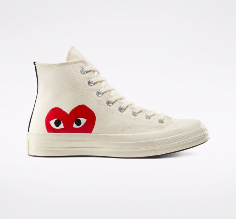 Férfi Converse X Comme Des Garçons Play Chuck 70 Magasszárú Tornacipő Fehér | HUNGARY VUK5MQ