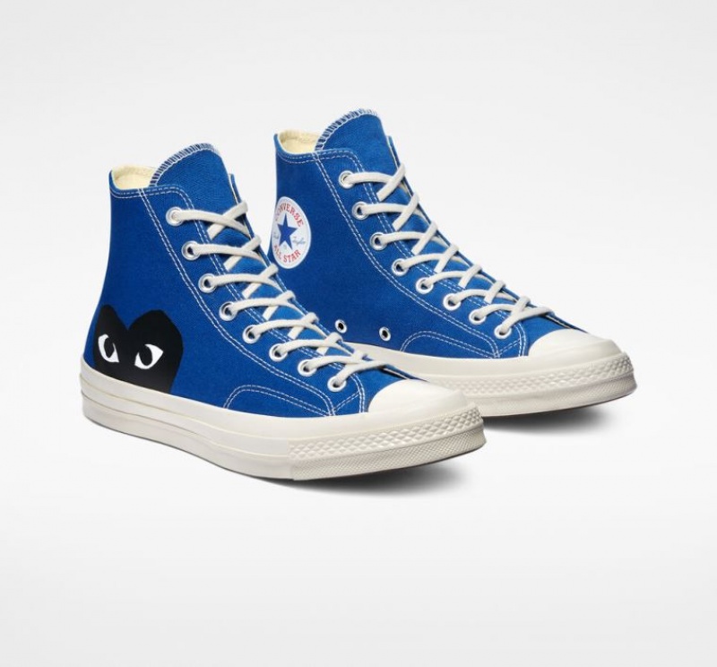 Férfi Converse X Comme Des Garçons Play Chuck 70 Magasszárú Tornacipő Kék | HUNGARY KHQ0XC