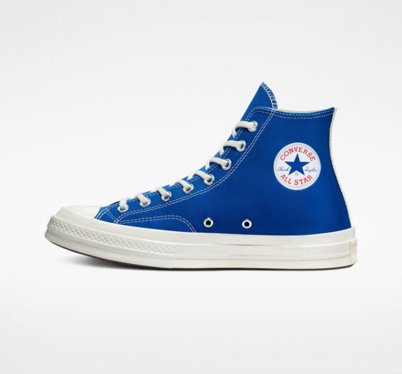 Férfi Converse X Comme Des Garçons Play Chuck 70 Magasszárú Tornacipő Kék | HUNGARY KHQ0XC