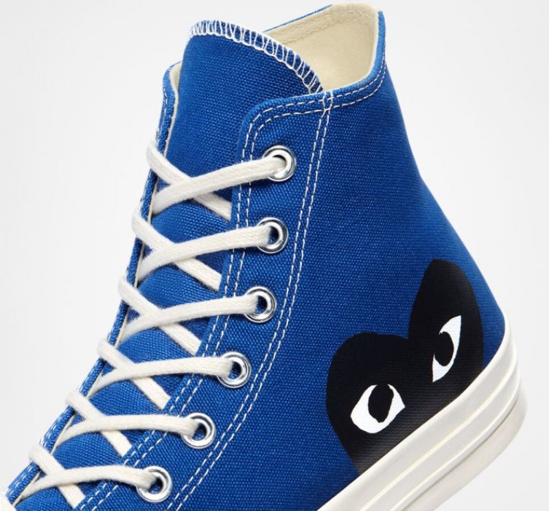 Férfi Converse X Comme Des Garçons Play Chuck 70 Magasszárú Tornacipő Kék | HUNGARY KHQ0XC