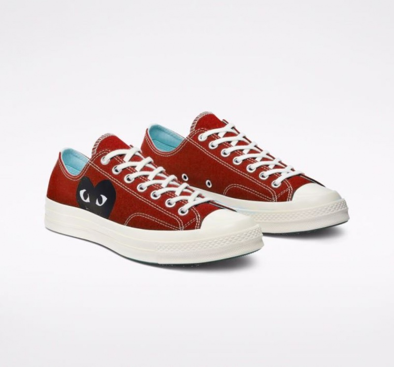 Férfi Converse X Comme Des Garçons Play Chuck 70 Rövidszárú Tornacipő Piros | HUNGARY SQC4BL