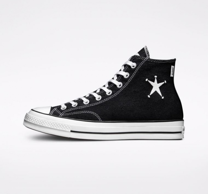 Férfi Converse X Stüssy Chuck 70 Magasszárú Tornacipő Fekete | HUNGARY UZJ8NM