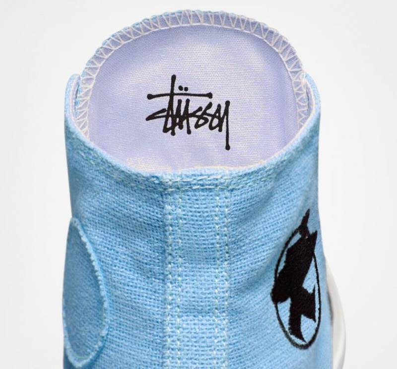 Férfi Converse X Stüssy Surfman Chuck 70 Magasszárú Tornacipő Világos Kék | HUNGARY UHE0KF