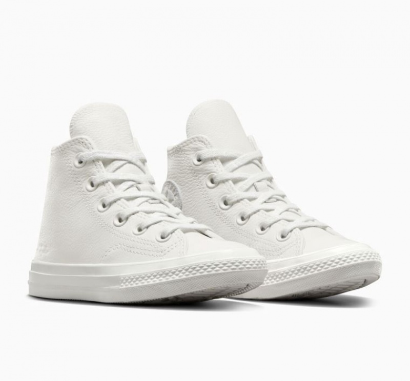 Gyerek Converse Chuck 70 Leather Magasszárú Tornacipő Fehér | HUNGARY YWB7ZJ