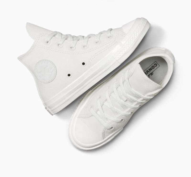 Gyerek Converse Chuck 70 Leather Magasszárú Tornacipő Fehér | HUNGARY YWB7ZJ