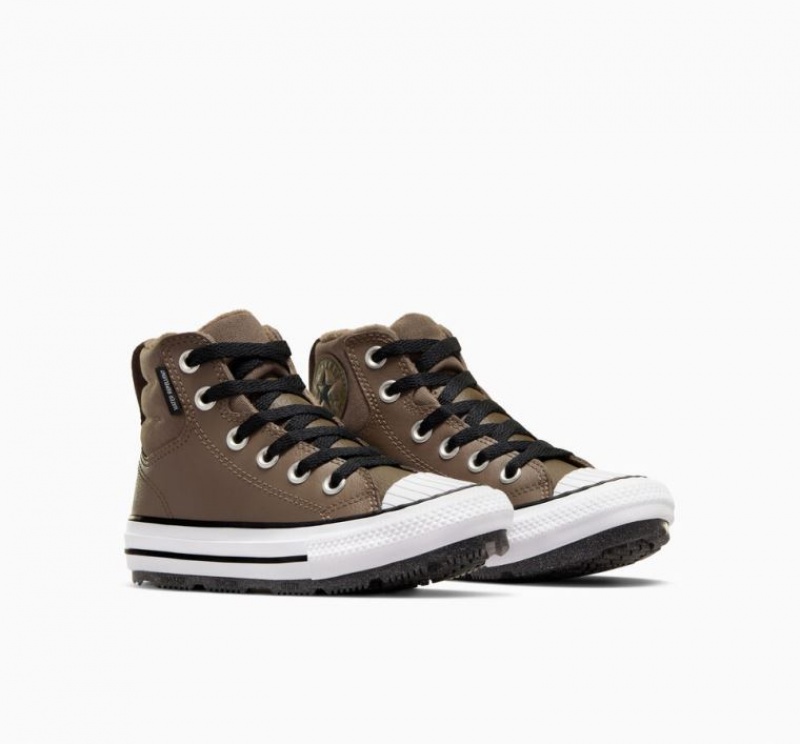 Gyerek Converse Chuck Taylor All Star Berkshire Leather Csizma Barna | HUNGARY DVC7XR