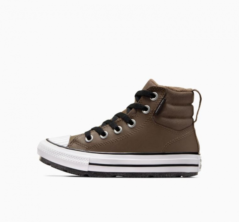 Gyerek Converse Chuck Taylor All Star Berkshire Leather Csizma Barna | HUNGARY DVC7XR